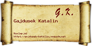 Gajdusek Katalin névjegykártya